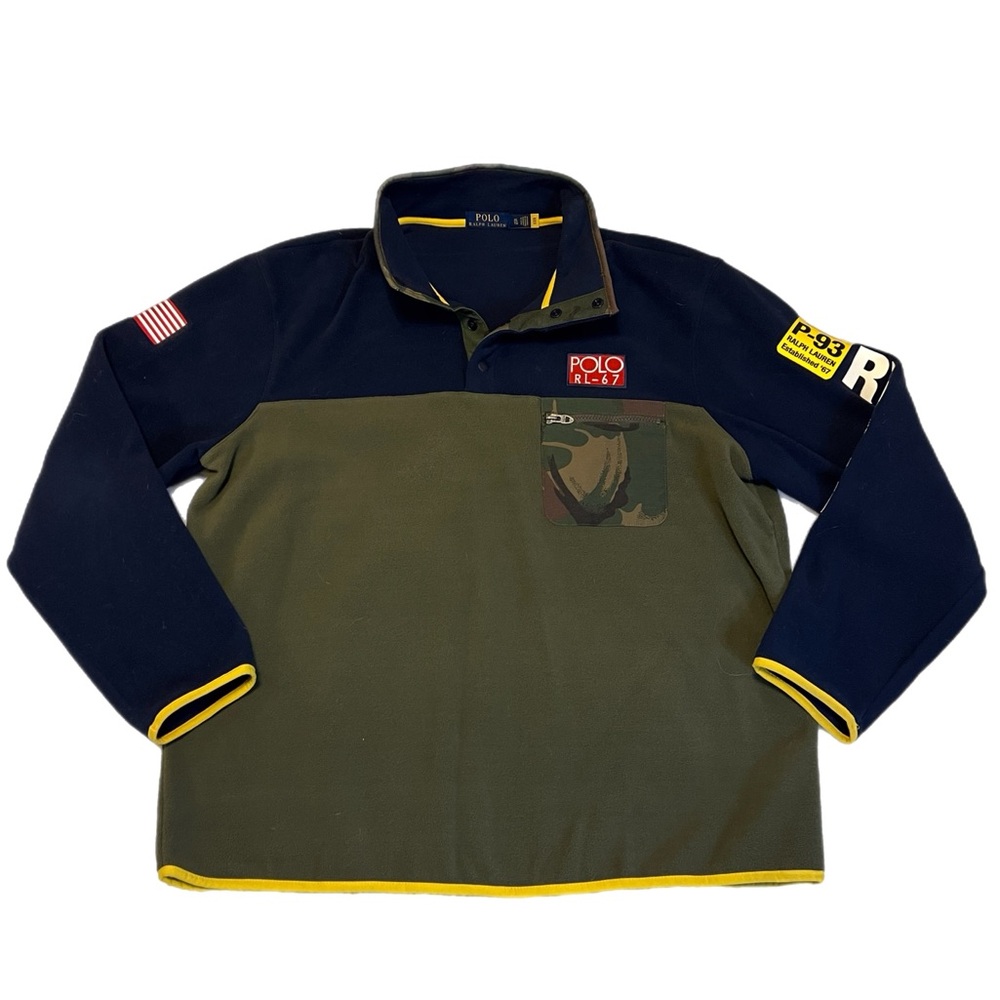 Polo Ralph Lauren Quarter Button Sweatshirt Mens XL